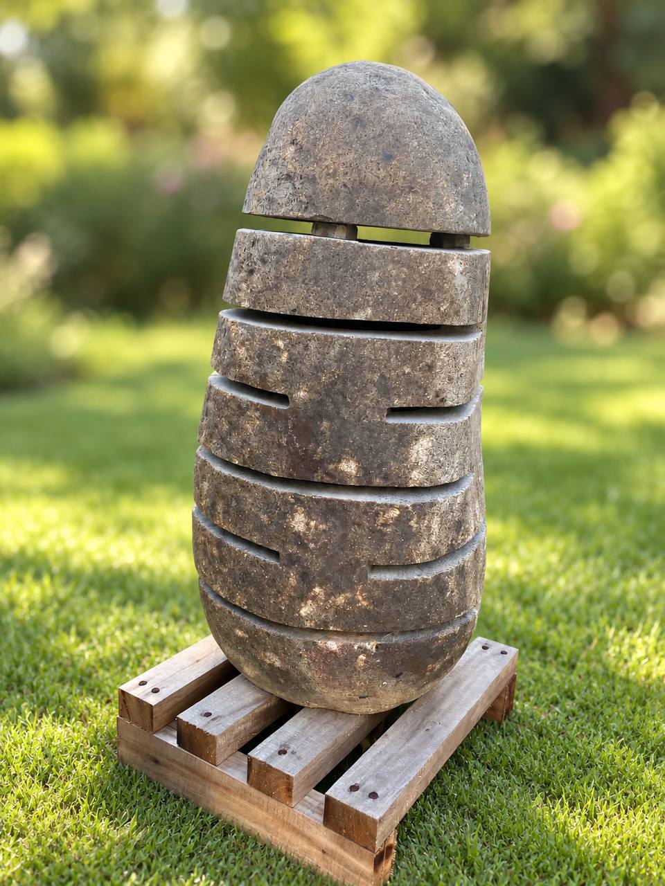 River Stone Garden Lantern RSL-001
