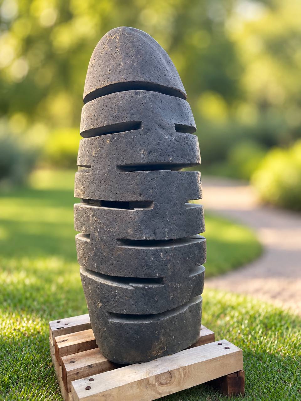River Stone Garden Lantern RSL-002
