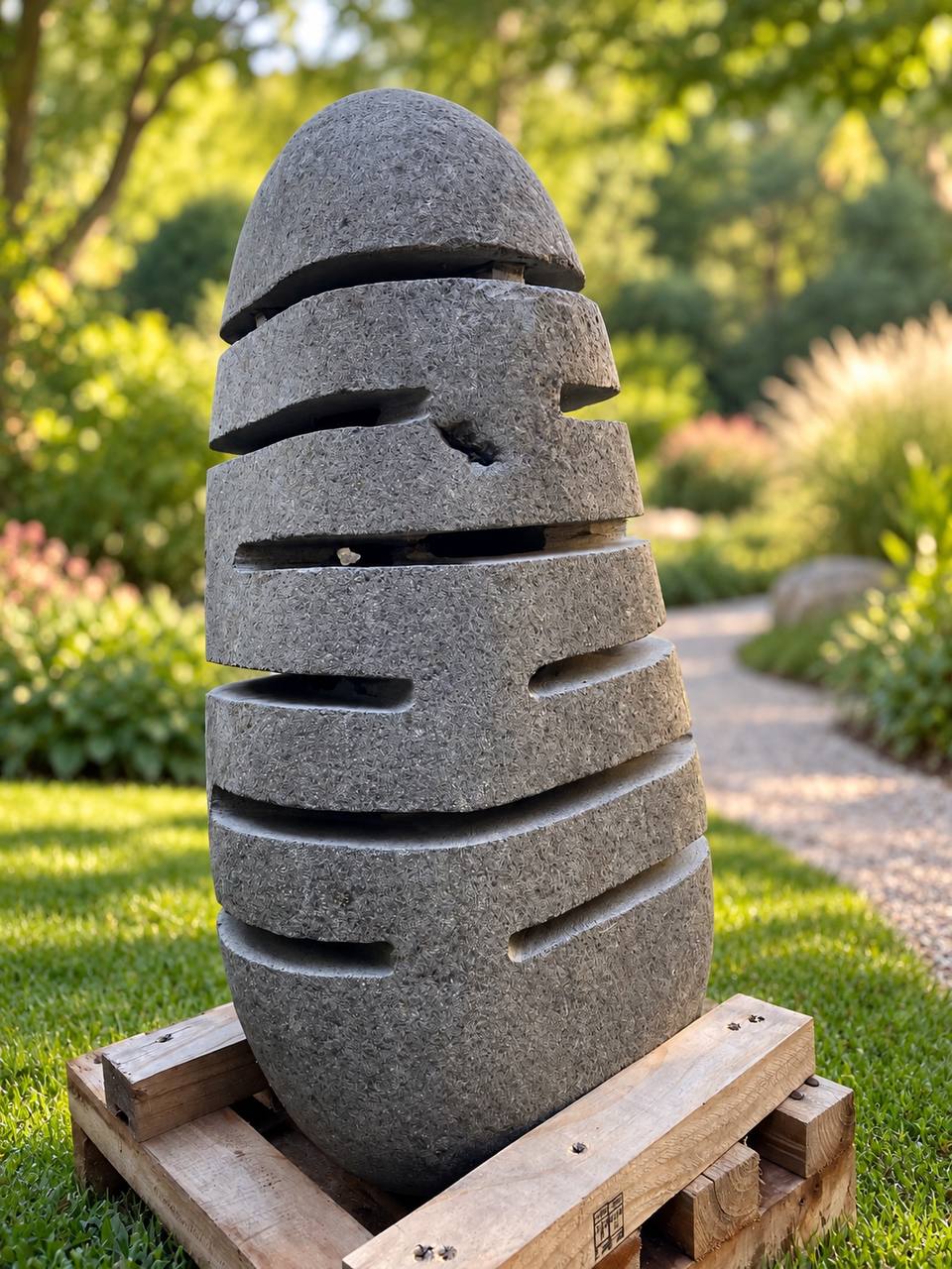 River Stone Garden Lantern RSL-004