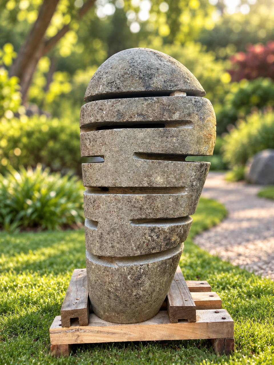 River Stone Garden Lantern RSL-004