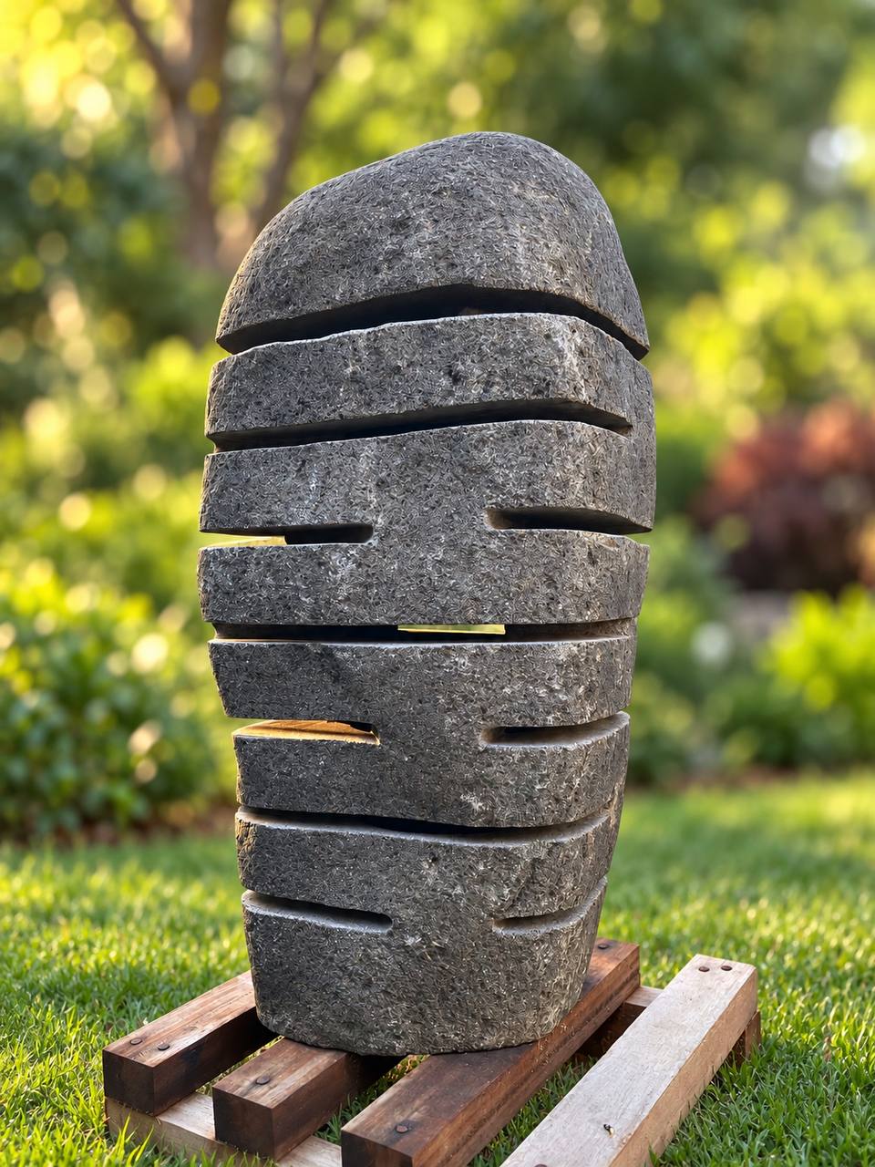 River Stone Garden Lantern RSL-003