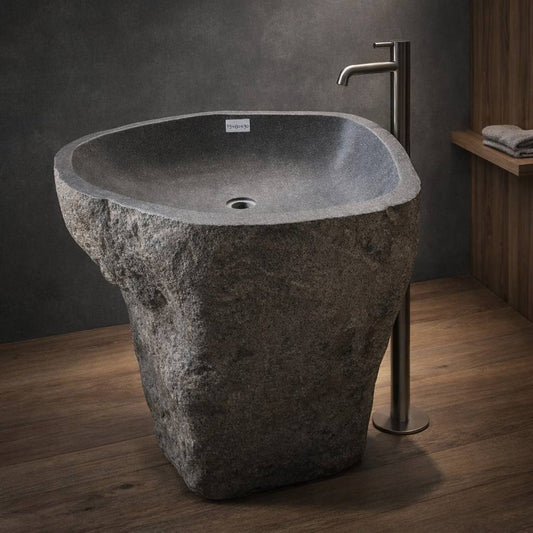 River Stone Pedestal Sink | RSP80.50.90-31.20