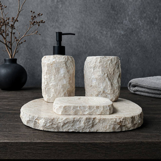Beige Marble Bathroom Set | BMS-020