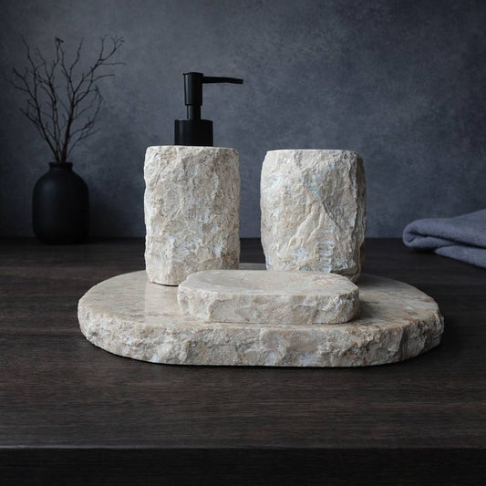 Beige Marble Bathroom Set | BMS-019