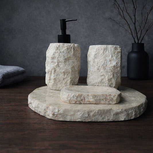 Beige Marble Bathroom Set | BMS-018