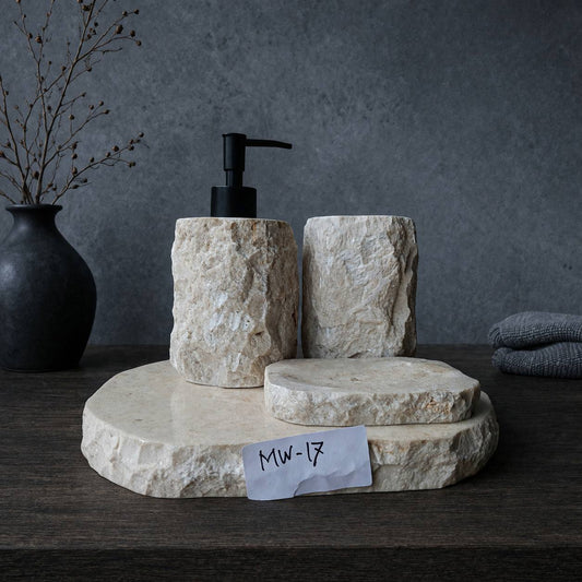 Beige Marble Bathroom Set | BMS-017