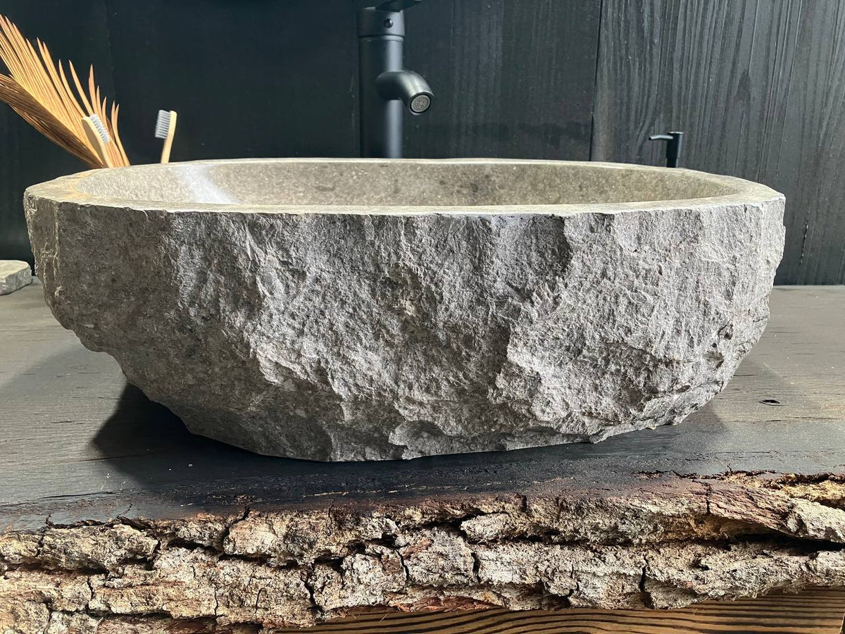 Gray Marble Vessel Sink GMS-028-66
