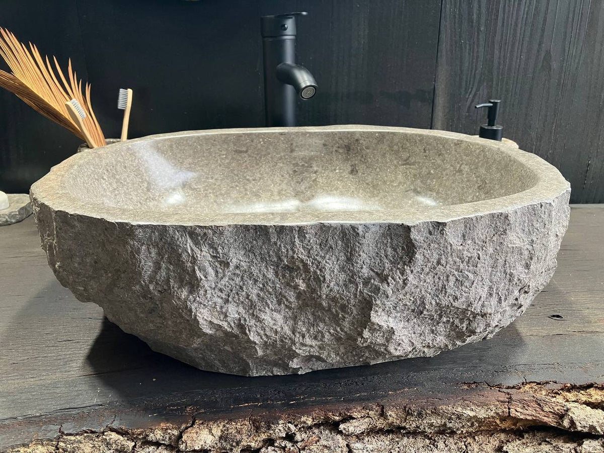 Gray Marble Vessel Sink GMS-028-66