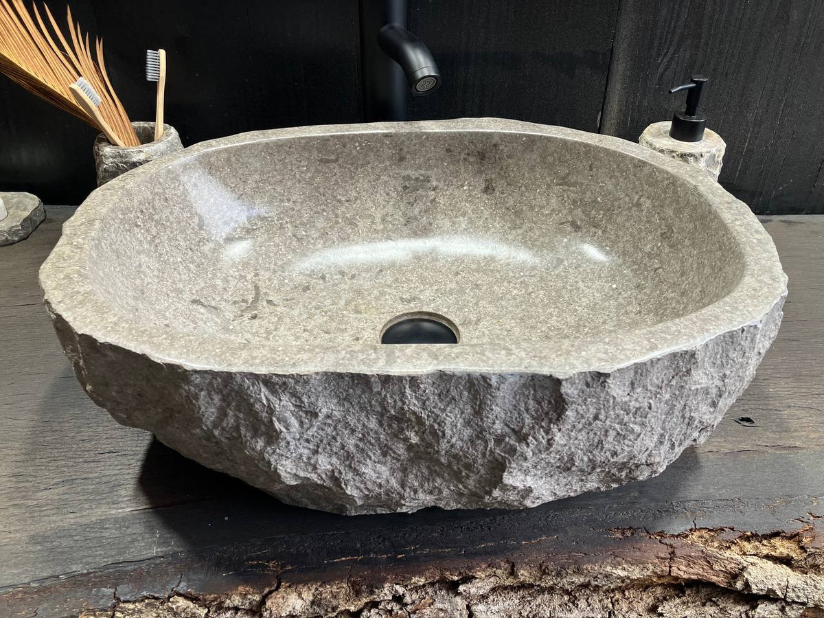 Gray Marble Vessel Sink GMS-028-66