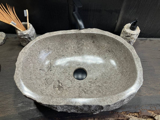 Gray Marble Vessel Sink GMS-028-66