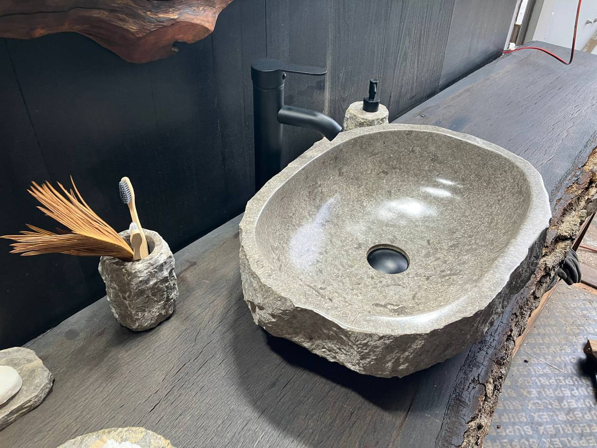 Gray Marble Vessel Sink GMS-028-66