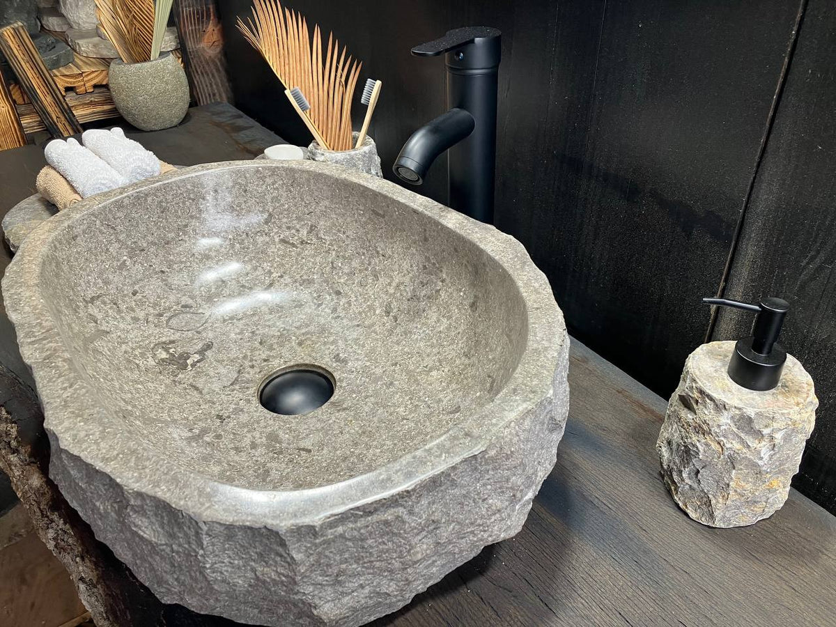 Gray Marble Vessel Sink GMS-028-66