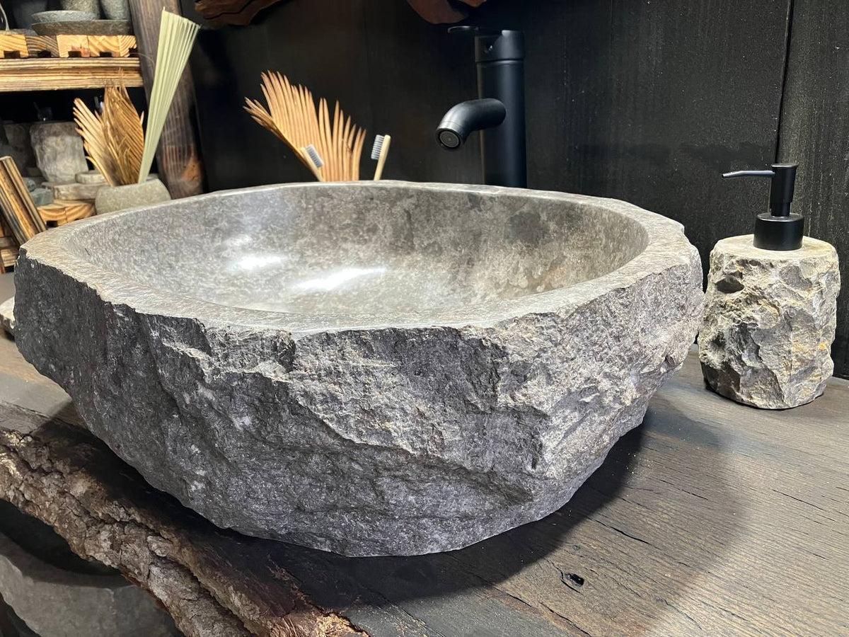 Gray Marble Vessel Sink GMS-037