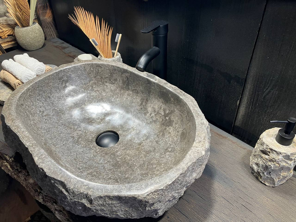 Gray Marble Vessel Sink GMS-037