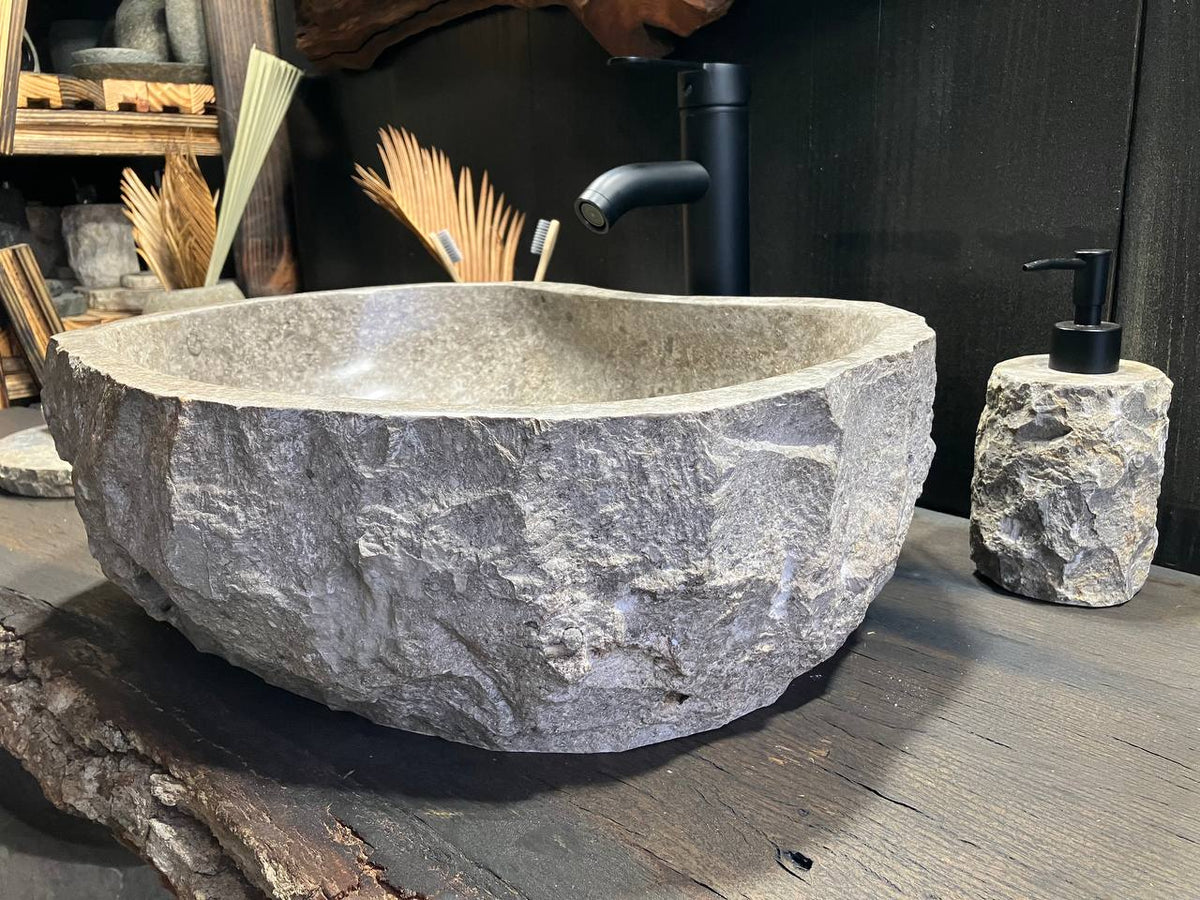 Gray Marble Vessel Sink GMS-114