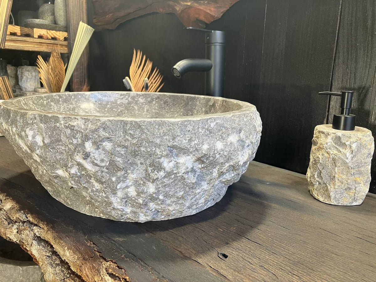 Gray Marble Vessel Sink GMS-006