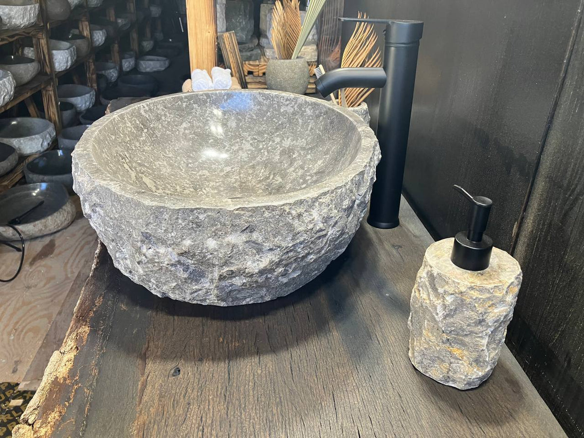 Gray Marble Vessel Sink GMS-006
