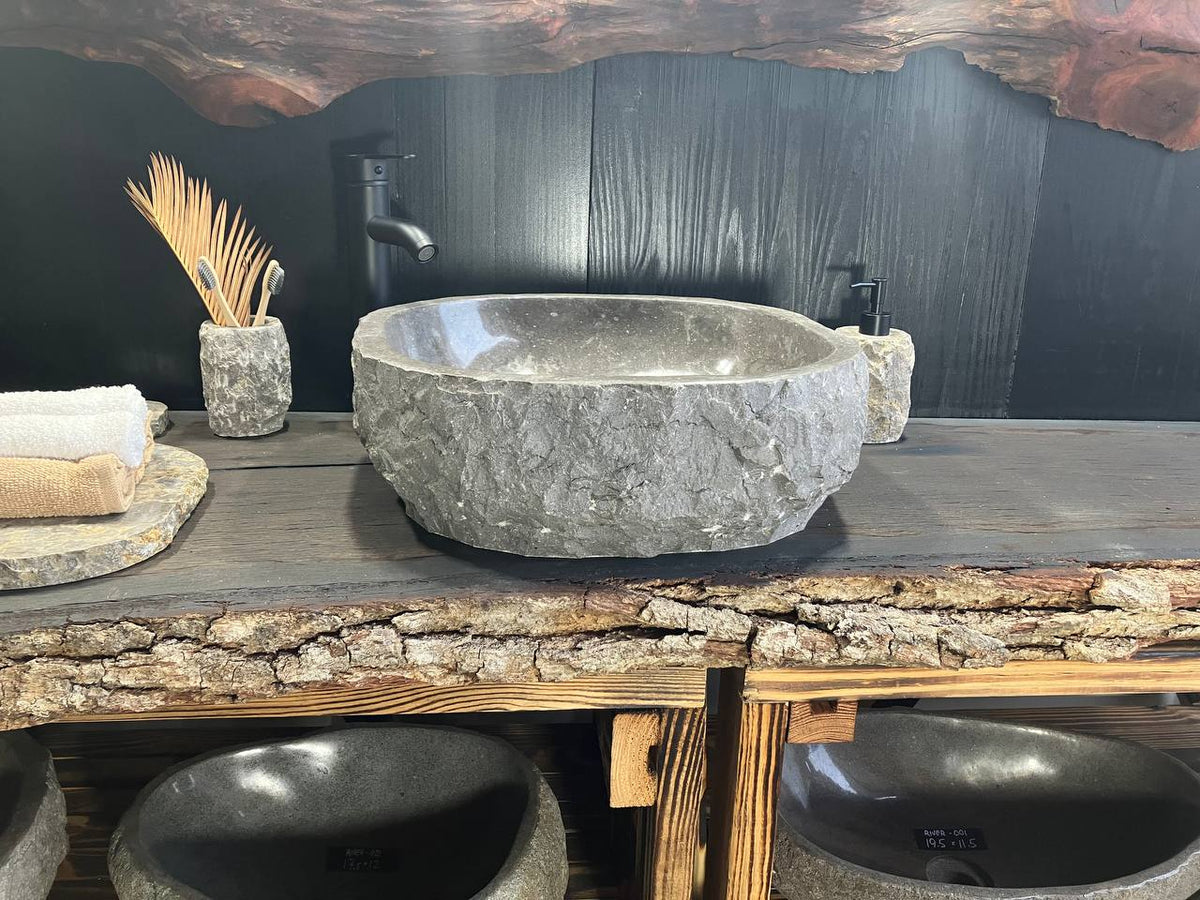 Gray Marble Vessel Sink GMS-033