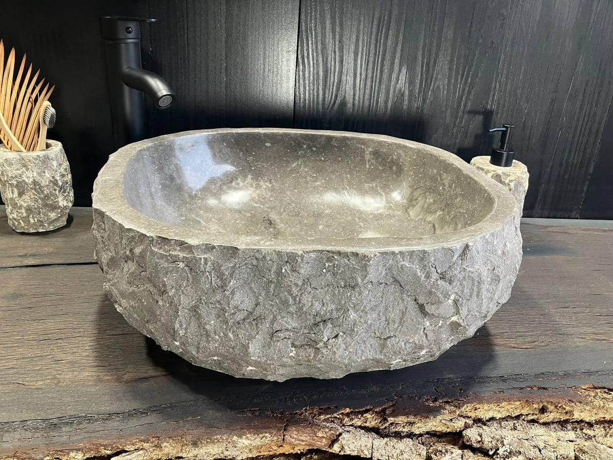 Gray Marble Vessel Sink GMS-033