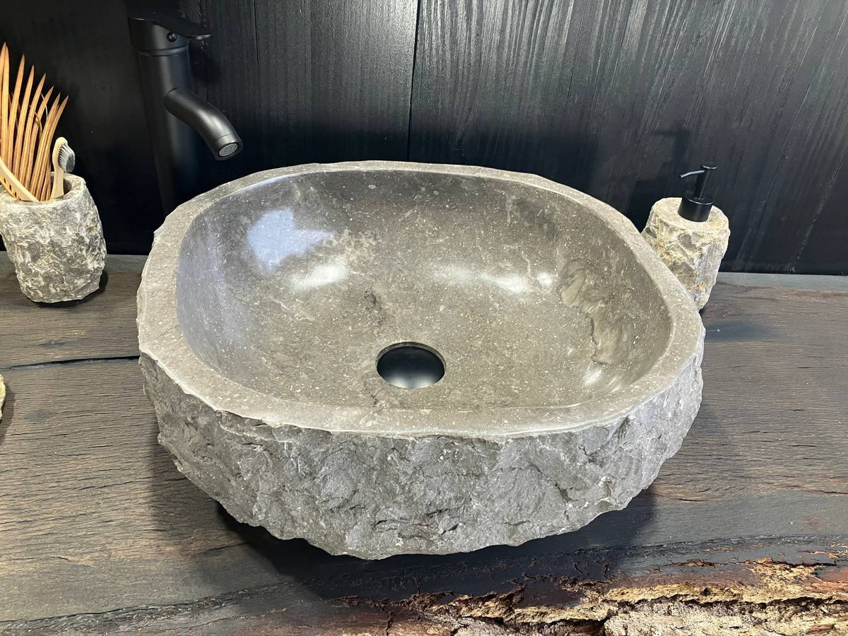 Gray Marble Vessel Sink GMS-033