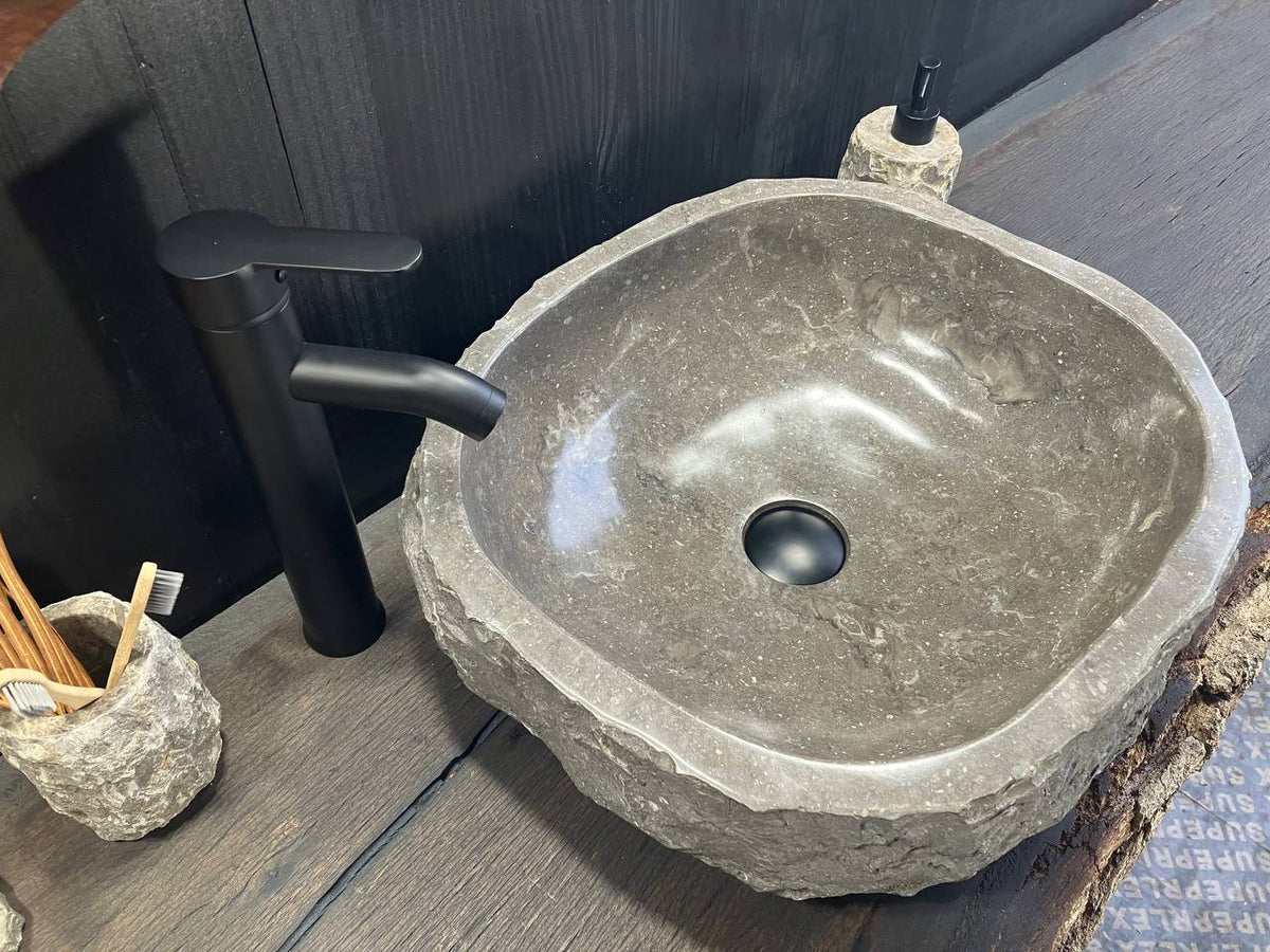 Gray Marble Vessel Sink GMS-033