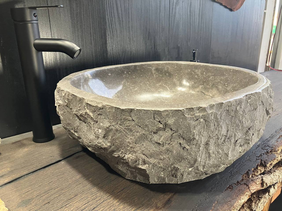 Gray Marble Vessel Sink GMS-033