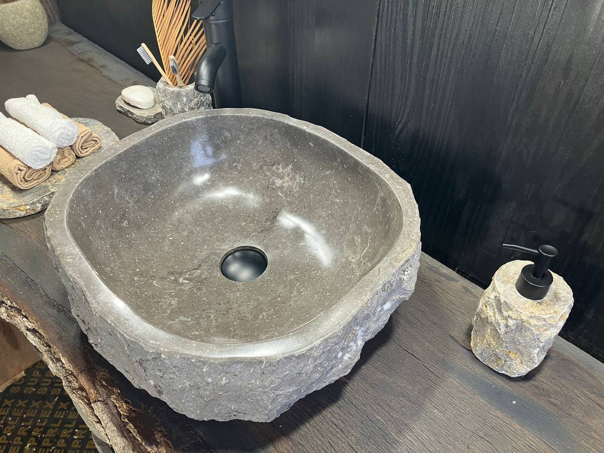 Gray Marble Vessel Sink GMS-033