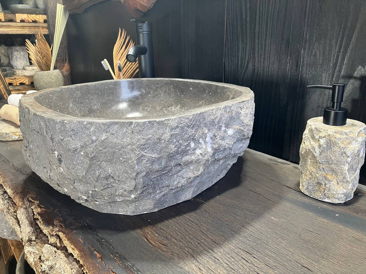 Gray Marble Vessel Sink GMS-033
