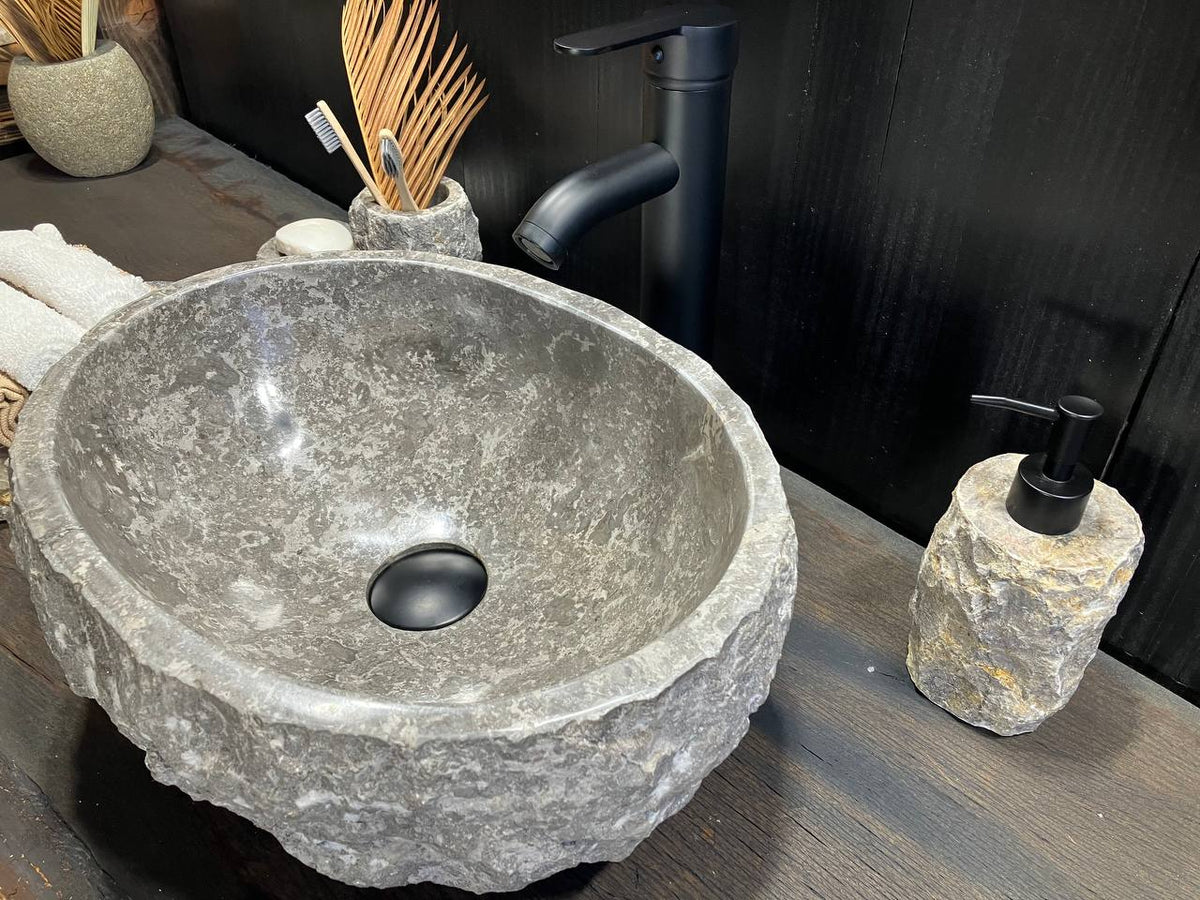 Gray Marble Vessel Sink GMS-019
