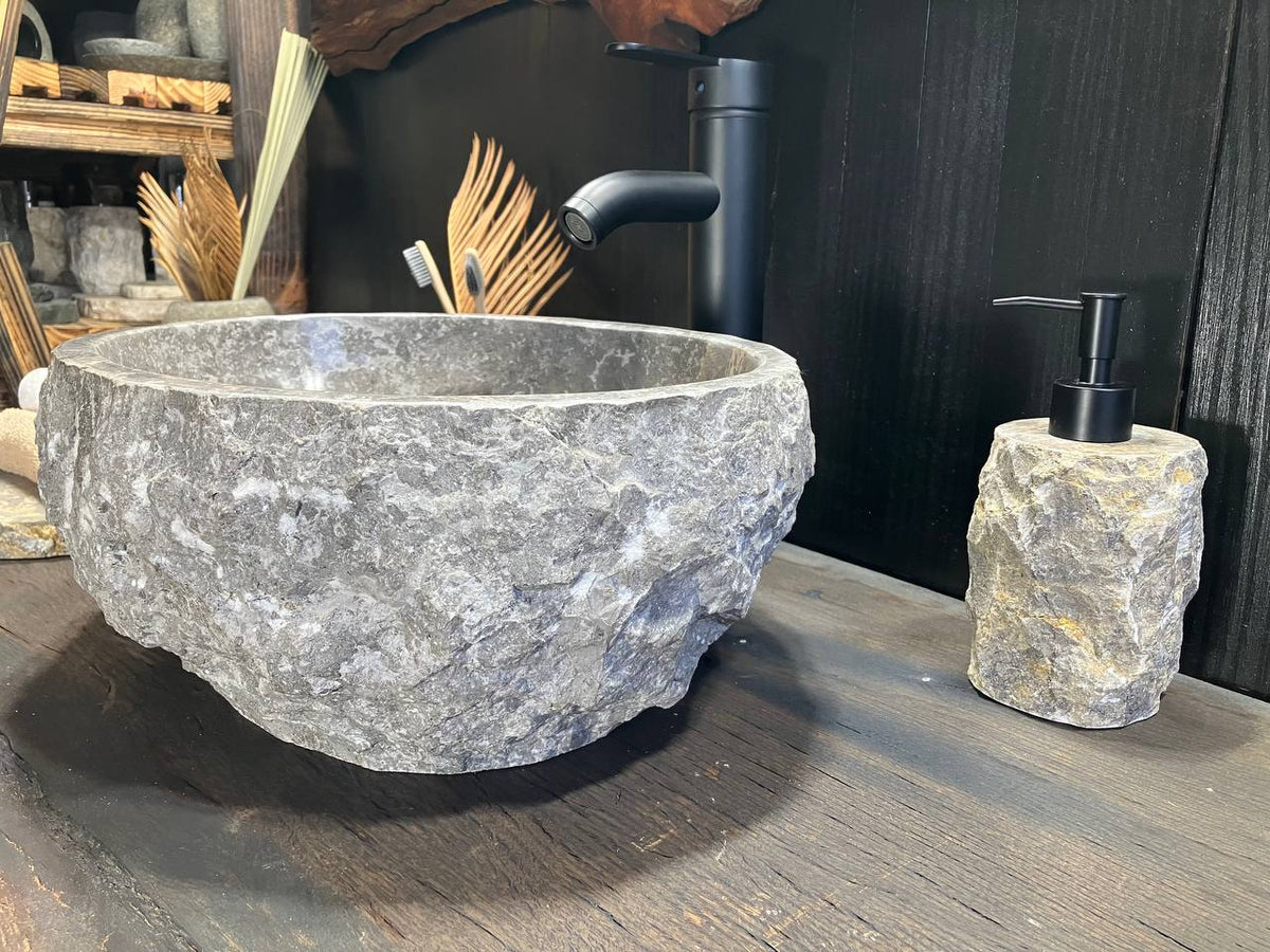 Gray Marble Vessel Sink GMS-019