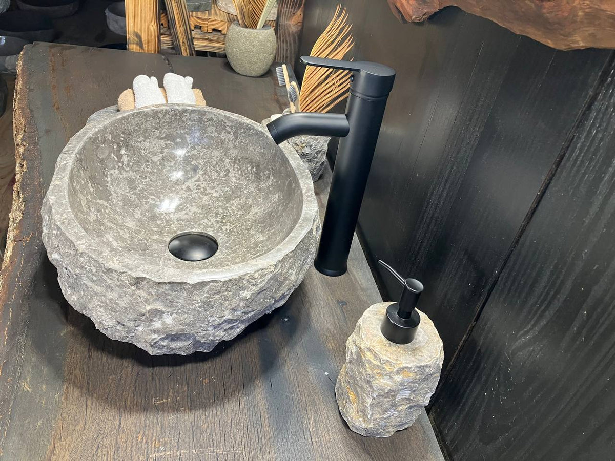 Gray Marble Vessel Sink GMS-019