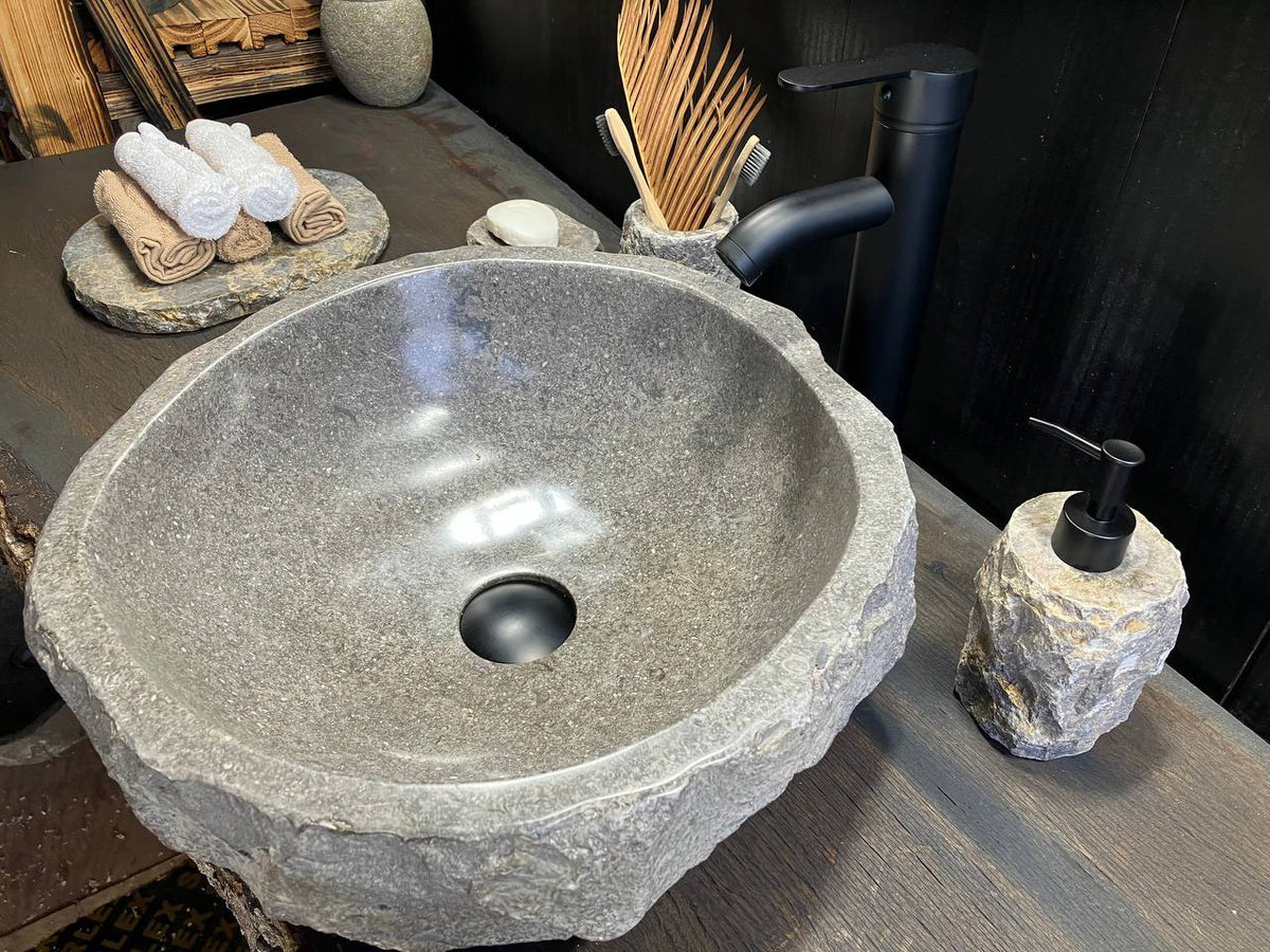 Gray Marble Vessel Sink GMS-027