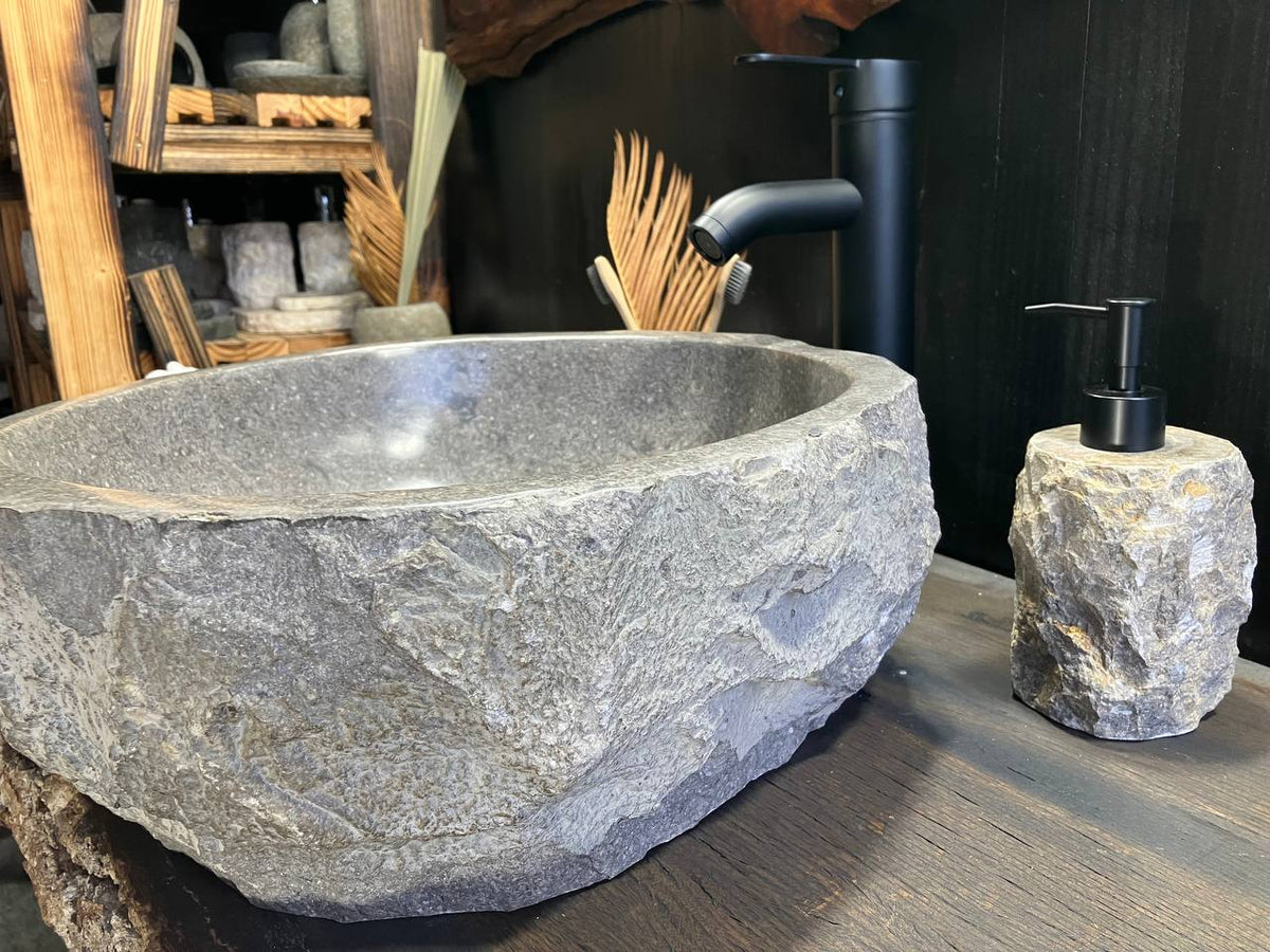 Gray Marble Vessel Sink GMS-027