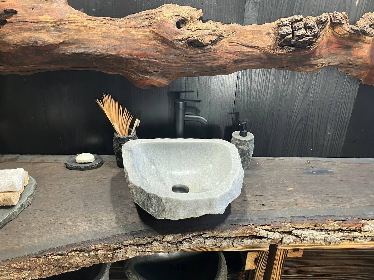 White Onyx Vessel Sink OSS-009