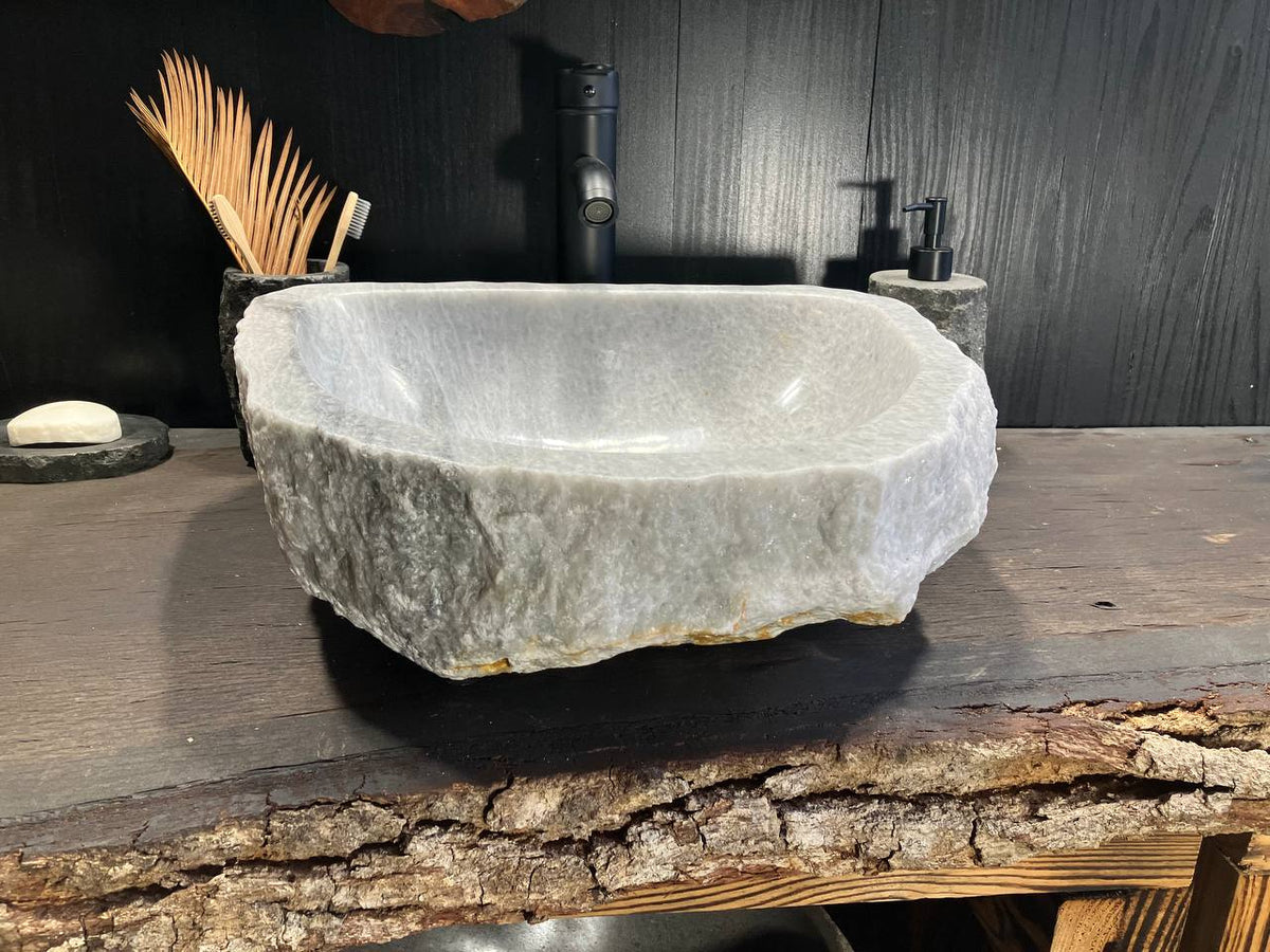 White Onyx Vessel Sink OSS-009