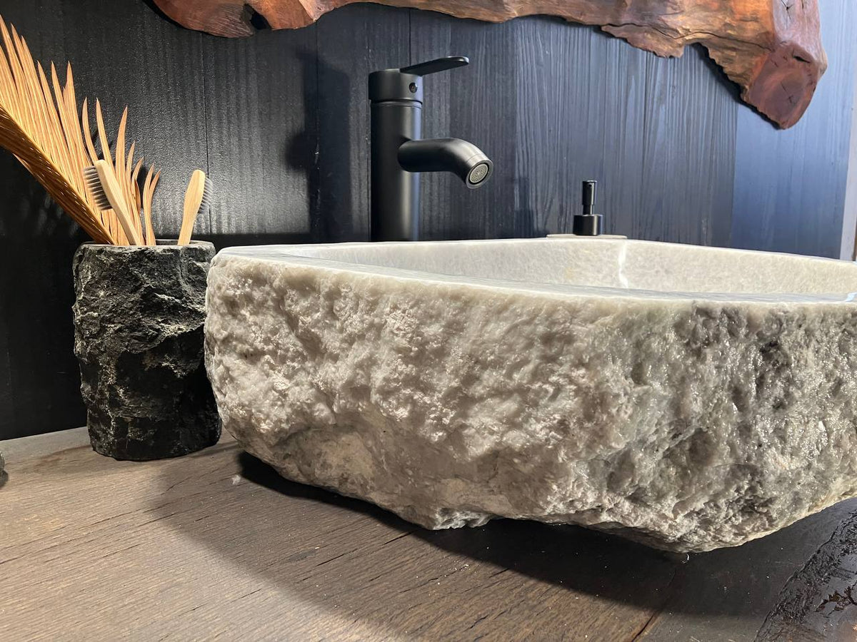 White Onyx Vessel Sink OSS-009