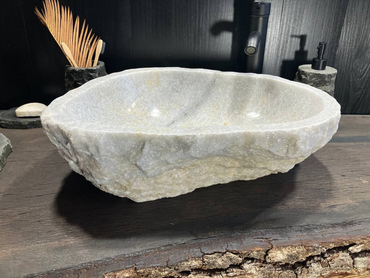 White Onyx Vessel Sink OSS-010