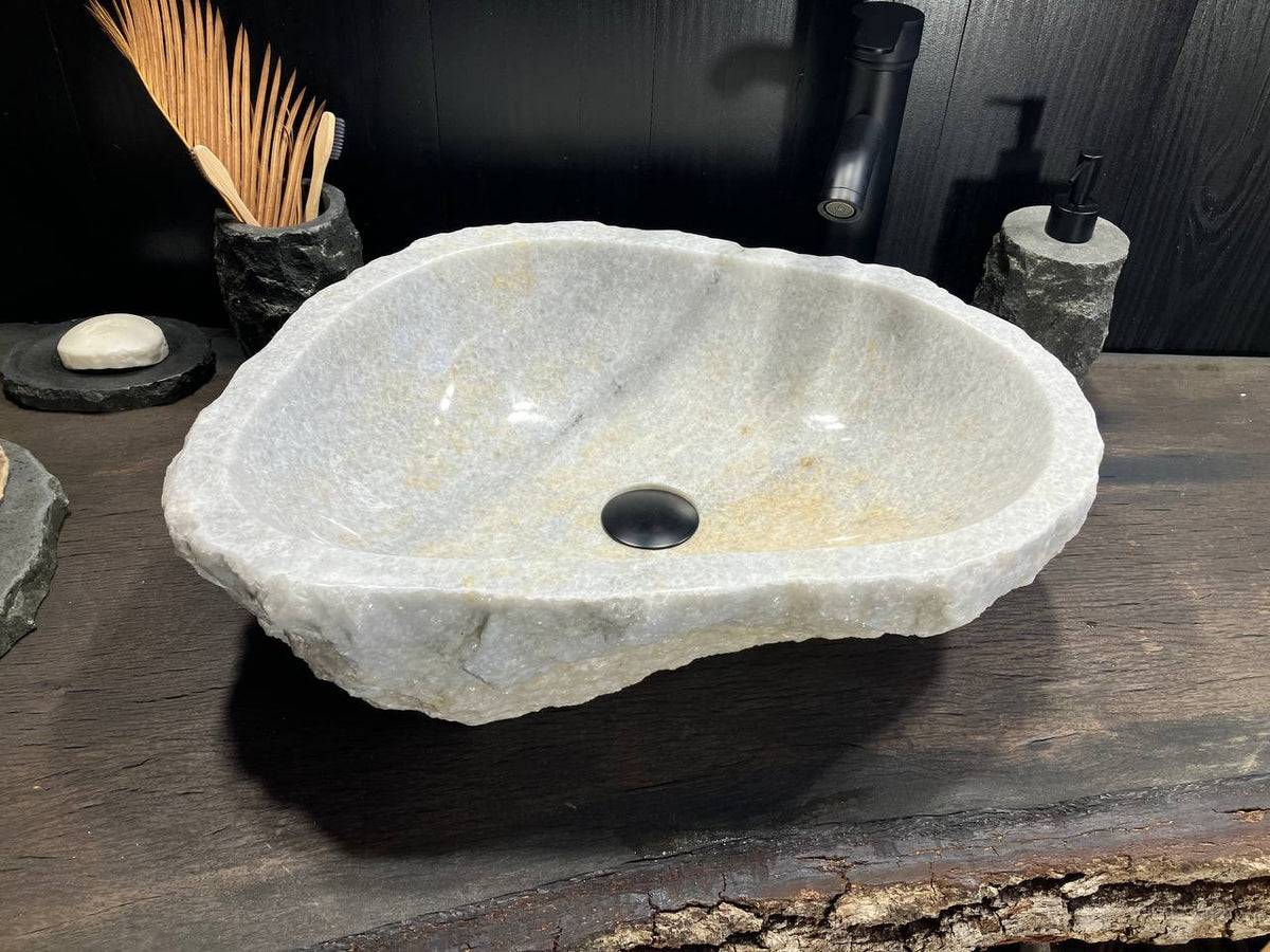 White Onyx Vessel Sink OSS-010