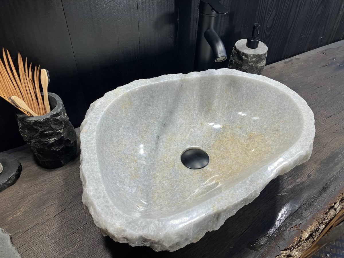 White Onyx Vessel Sink OSS-010