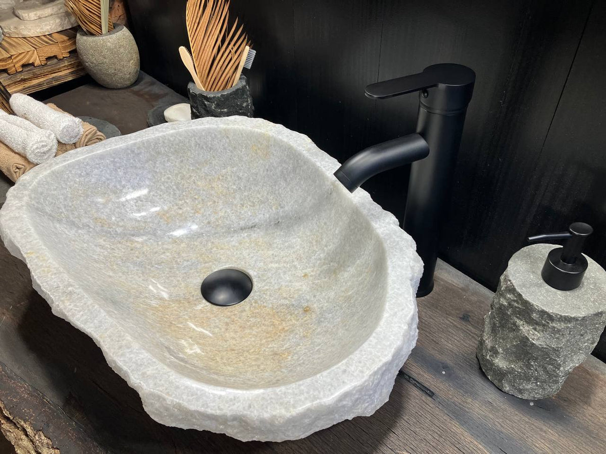 White Onyx Vessel Sink OSS-010