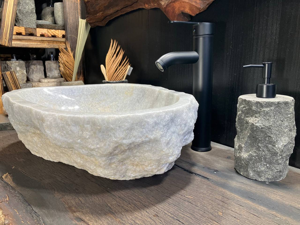 White Onyx Vessel Sink OSS-010