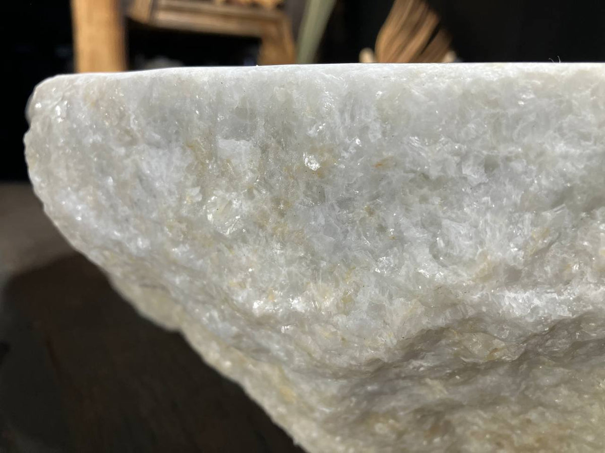 White Onyx Vessel Sink OSS-010