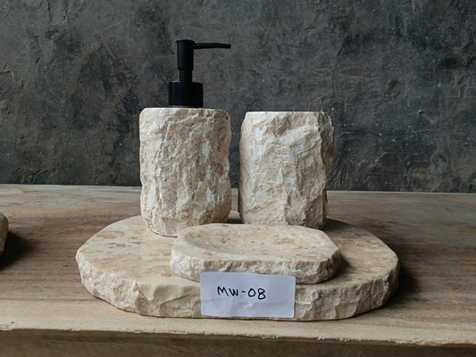 BMS-008 light marble bathroom accessories set