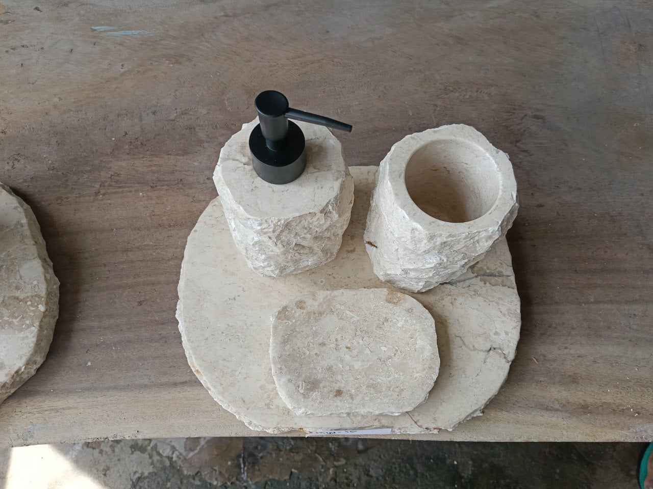 BMS-010 | Beige Marble Bathroom Set