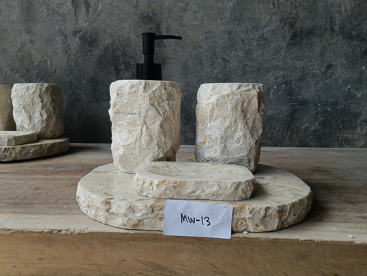 BMS-013 | Beige Marble Bathroom Set