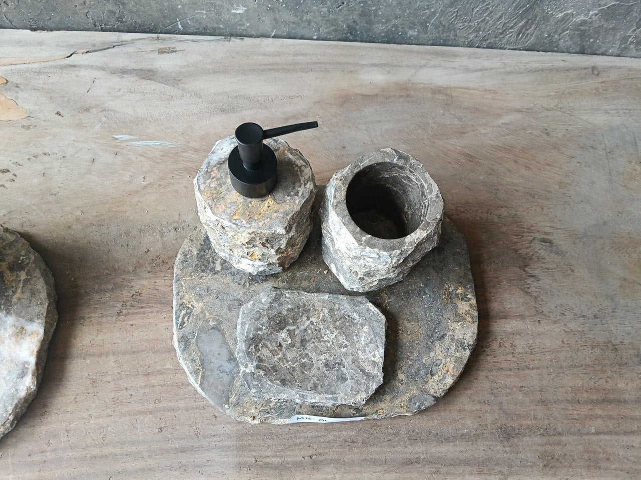 GMS-001 | Gray Marble Bathroom Set