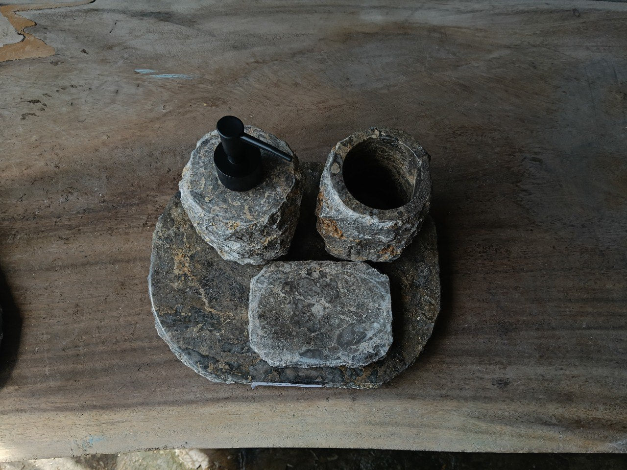 GMS-006 | Gray Marble Bathroom Set