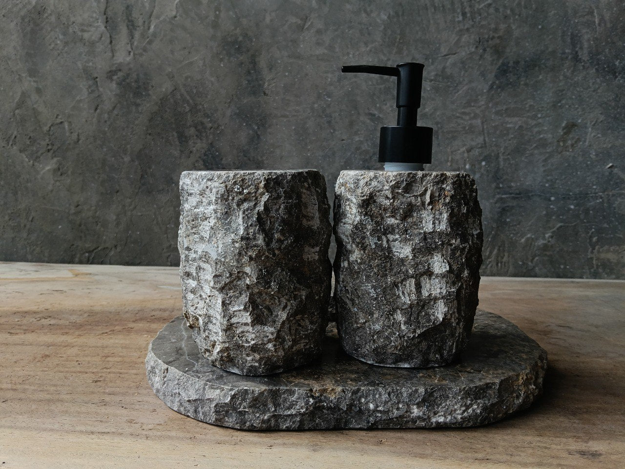 GMS-007 | Gray Marble Bathroom Set