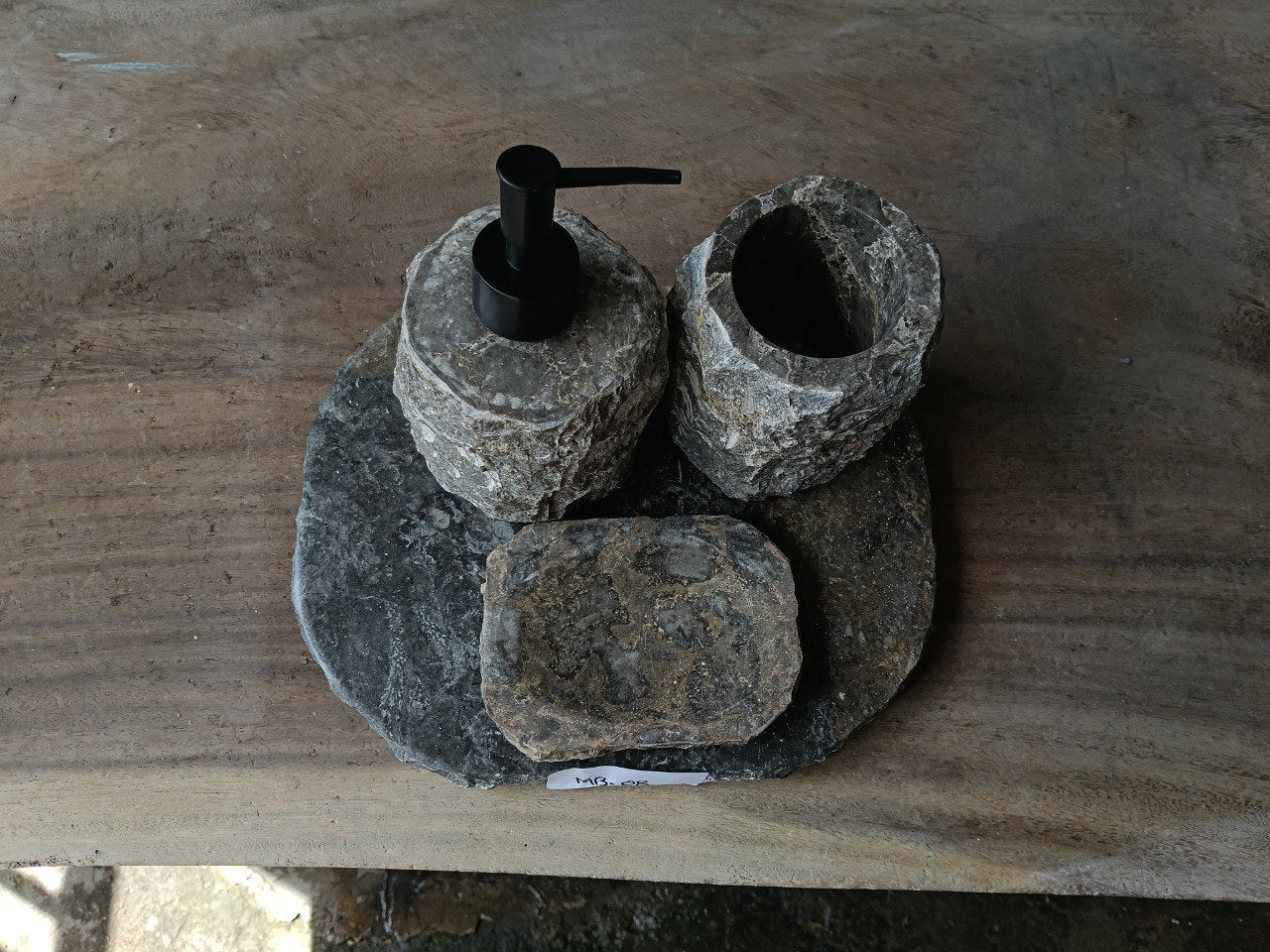 GMS-008 | Gray Marble Bathroom Set