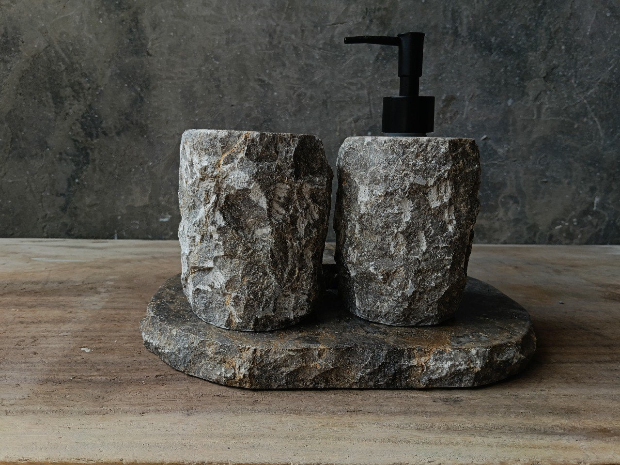 GMS-008 | Gray Marble Bathroom Set